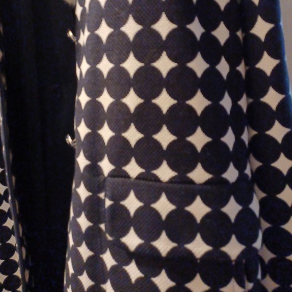 Talbot Polka Dot Coat. Size 8  Black and White Polka Dot - Picture 2 of 3
